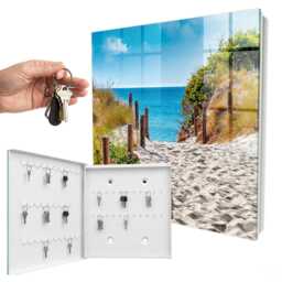 Seaside Path Key Cabinet For Home, Blue Box Wall, Photographic Landscapes, Lovers Of Nature & Peace - thumbnail 2
