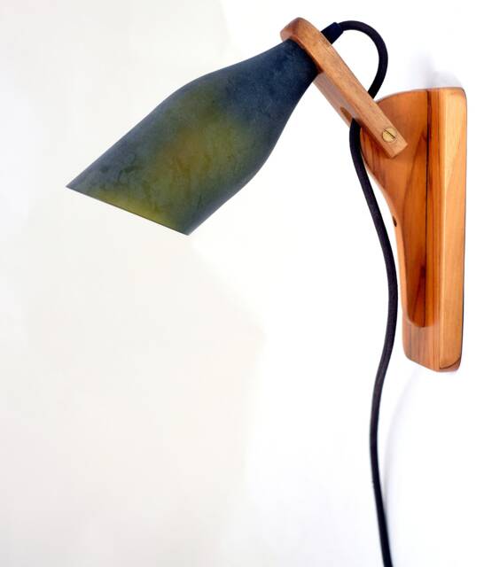 Frosted Wine Bottle Cut Wall Lamp - Adjustable Bed Side Spot Light Unique Contemporary Bar Lighting - image 1