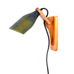 Frosted Wine Bottle Cut Wall Lamp - Adjustable Bed Side Spot Light Unique Contemporary Bar Lighting - thumbnail 2