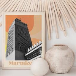 Marrakesh Travel Print - Morocco, Retro Summer, Boho Pastel, Abstract Travel, 70S, Exotic Landscape, Colourful Home Decor, Bohemian Poster - thumbnail 2