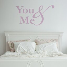 Wall Sticker You & Me - Decals Tattoo Art Quote Home Decor Love - thumbnail 1