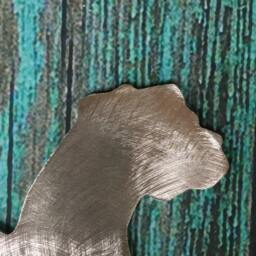 Boxer, Star, Dog Christmas Tree Topper, Wreath Decoration, Pet Memorial, Aluminum, Lover Gift, Guardian Angel, Silver - thumbnail 2