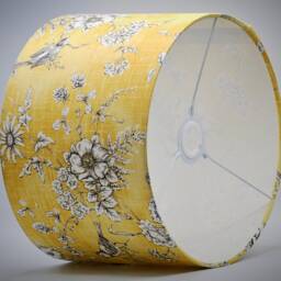 Finch Bird Yellow Lampshade, Table Floor Lamp/Ceiling Pendant Small Medium Large 15cm 20cm 25cm 30cm 35cm 40cm UK Fabric Drum Light Shade - thumbnail 3