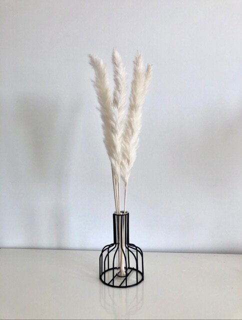 Modern Nordic Iron Vase - Ideal For Dried Flowers Stylish D??cor Black Or Gold - image 1