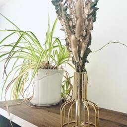 Modern Nordic Iron Vase - Ideal For Dried Flowers Stylish D??cor Black Or Gold - thumbnail 2