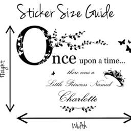 Personalised Name, Once Upon A Time Princess - Wall Art Sticker Mural Decal Girls Bedroom, Nursery, Playroom. Home, Decor. Personalized - thumbnail 3