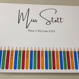 A4 A3 Personalised Teacher End Of Term Gift Children's Names & Pencils Present Thank You Class - thumbnail 3