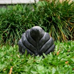 Meditating Buddha On Leaf 5.5 Inch/13 cm, Mini Buddha, Statue, Concrete Figurine, Garden Decor, Outdoor Housewarming - thumbnail 3