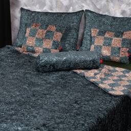 Luxury Marengo & Onyx Faux Fur Bed Set By Tissavel - thumbnail 2