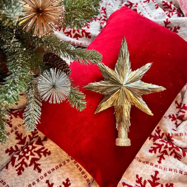 10??? Handmade Champagne Gold Star Tree Topper - Elegant Christmas Top Xmas Ornaments Luxury Holiday Decor Unique Design - image 1