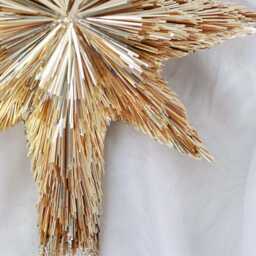10??? Handmade Champagne Gold Star Tree Topper - Elegant Christmas Top Xmas Ornaments Luxury Holiday Decor Unique Design - thumbnail 3