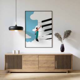 Piano Music Print, Poster, Retro Gift, Wall Art, Gift For Lover, Musician, Vintage Art - thumbnail 2