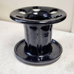 Toothbrush Holder With 6 Large Slots, Black Safety Razor Stand - thumbnail 3