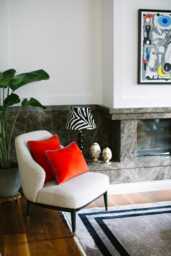 Coral Velvet Pillow Cover - With Anthrachite Corded Edge - thumbnail 1