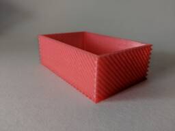 3D Printed Box With Diagonal Stripe Design - thumbnail 1