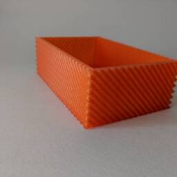 3D Printed Box With Diagonal Stripe Design - thumbnail 2