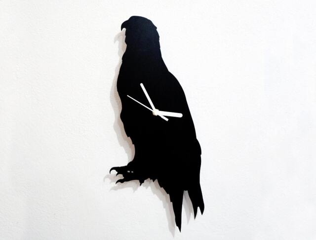 Eagle Sitting Silhouette - Wall Clock - image 1