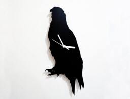 Eagle Sitting Silhouette - Wall Clock - thumbnail 1