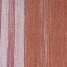 Handmade Dhurrie Cotton Area Rug, Ombre Red Stripes, Vegetable Dyed - thumbnail 3