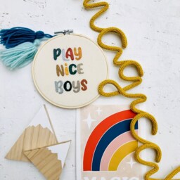 Custom Phrase Embroidery Hoop, Baby Nursery Decor, Scandi Home - thumbnail 2