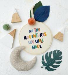 Custom Phrase Embroidery Hoop, Baby Nursery Decor, Scandi Home - thumbnail 1