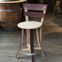 "Bar Stool Made Of Wine Barrel Staves ""Concave" - thumbnail 2