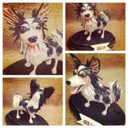 Custom Folk Art Dog On Wooden Base Based Your Pets Photos - thumbnail 2