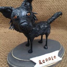 Custom Folk Art Dog On Wooden Base Based Your Pets Photos - thumbnail 4