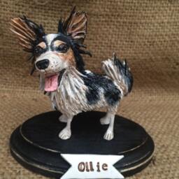 Custom Folk Art Dog On Wooden Base Based Your Pets Photos - thumbnail 1
