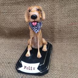 Custom Folk Art Dog On Wooden Base Based Your Pets Photos - thumbnail 3