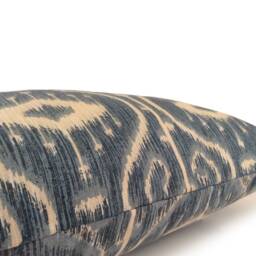 Blue & Ivory Magnolia Home Fashions Bali Yacht Ikat Pillow Cover, Cotton Blend Decorative Throw Pillow Cover, Accent Pillow, Cushion - thumbnail 3