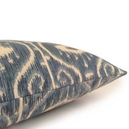 Blue & Ivory Magnolia Home Fashions Bali Yacht Ikat Pillow Cover, Cotton Blend Decorative Throw Pillow Cover, Accent Pillow, Cushion - thumbnail 4