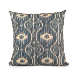 Blue & Ivory Magnolia Home Fashions Bali Yacht Ikat Pillow Cover, Cotton Blend Decorative Throw Pillow Cover, Accent Pillow, Cushion - thumbnail 1