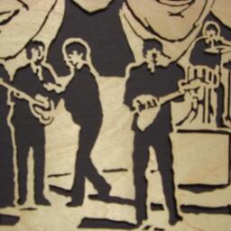 The Beatles, American Debut On The Ed Sullivan Show, Hand Cut Wooden Portrait Art - thumbnail 2