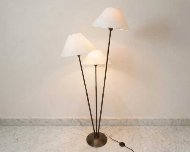 Enchanting Glow The Brown Triple Shade Floor Lamp - image 1