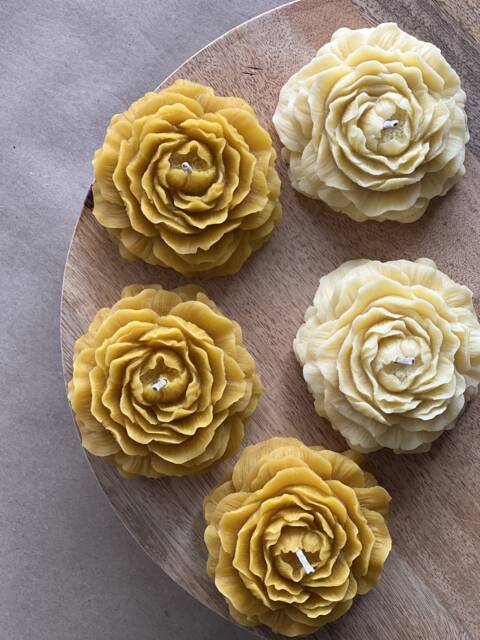 100% Beeswax&soy Flower Candle, Peony Rose Candle, Home Decor, Spring Spring Decor, Gift For Her - image 1