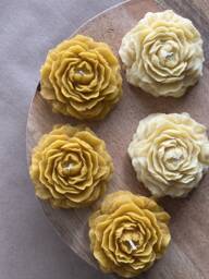 100% Beeswax&soy Flower Candle, Peony Rose Candle, Home Decor, Spring Spring Decor, Gift For Her - thumbnail 1