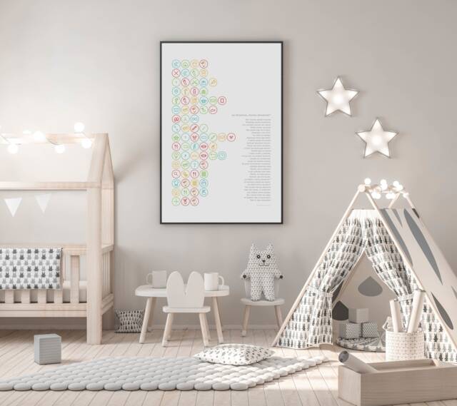 "Poster For Children's Room-Poem By Jan Brzechwy ""Duck Dziwaczka" - image 1