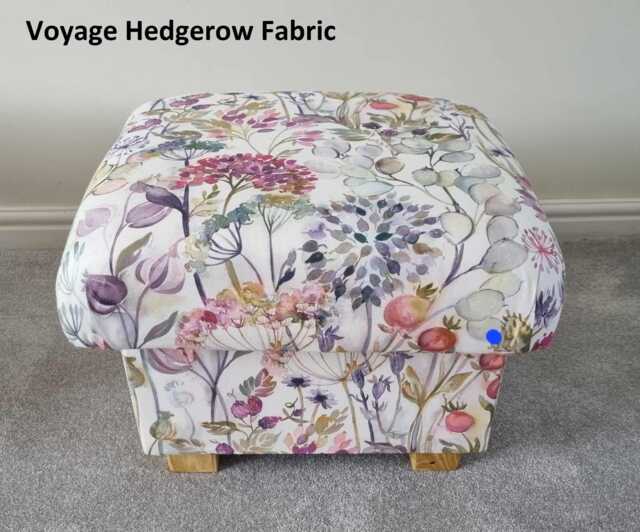 Handcrafted Storage Footstool Voyage Maison Fabric Ottoman Hassock Seat Floral Hermione Patrice - image 1