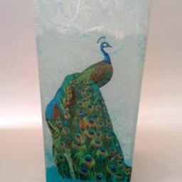 Glass Table Lamp, Peacock Design Christmas, Birthday, Wedding, Anniversary, Housewarming - thumbnail 3