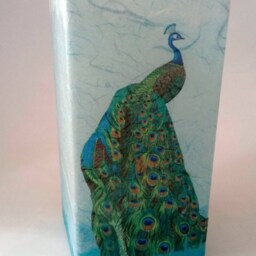 Glass Table Lamp, Peacock Design Christmas, Birthday, Wedding, Anniversary, Housewarming - thumbnail 2
