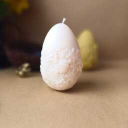 Sunflower Egg Candle Soy & Bee Wax, Handmade Easter Decor - thumbnail 2