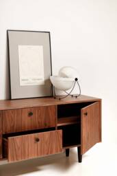 "Sideboard, Tv Cabinet, Stand Walnut Veneer 4 Drawers & Doors ""Veronica" - thumbnail 1