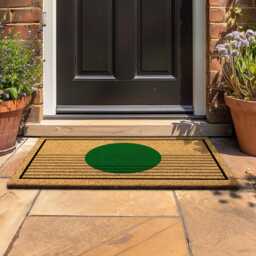 Emerald Sun Doormat - Linear Pattern Porch Decor Natural Coir Modern Sign - thumbnail 4