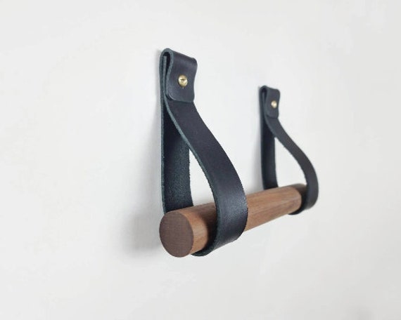 Oak & Leather Toilet Roll Holder - image 1