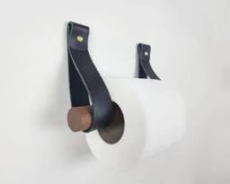 Oak & Leather Toilet Roll Holder - thumbnail 2