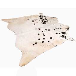 Black & White Cowhide Rug Natural Hair-On Leather Area Rug - thumbnail 2