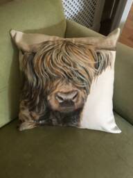High Land Cow Cushion. Cover , Country Side Living - thumbnail 1
