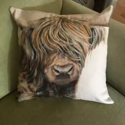High Land Cow Cushion. Cover , Country Side Living - thumbnail 3