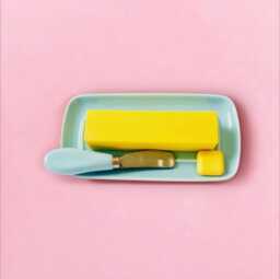 Butter Stick Wall Hanging/ Dopamine Decor/ Maximalist Fake Food/ Food Pop Art/ Sculpture/ Funky Unique Gift